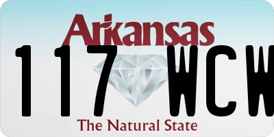 AR license plate 117WCW