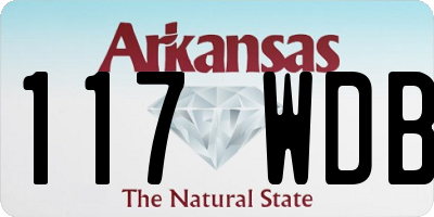 AR license plate 117WDB