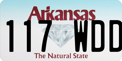 AR license plate 117WDD