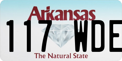 AR license plate 117WDE
