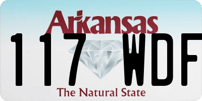 AR license plate 117WDF