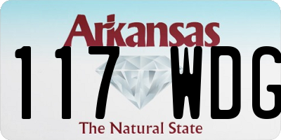 AR license plate 117WDG