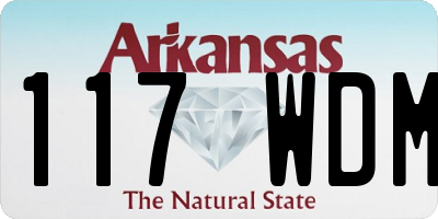 AR license plate 117WDM