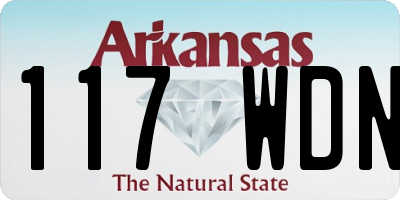 AR license plate 117WDN