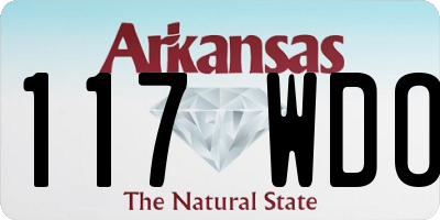 AR license plate 117WDO