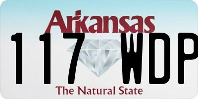 AR license plate 117WDP