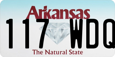AR license plate 117WDQ