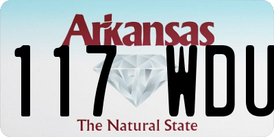 AR license plate 117WDU