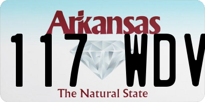 AR license plate 117WDV