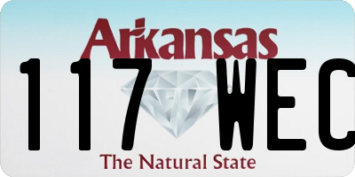 AR license plate 117WEC