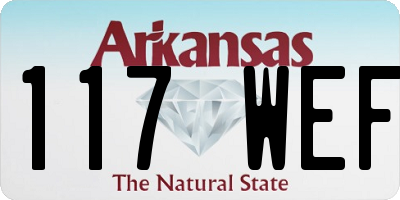 AR license plate 117WEF