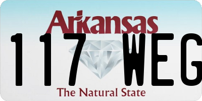 AR license plate 117WEG