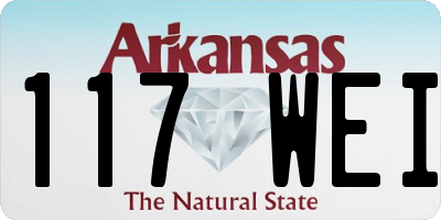 AR license plate 117WEI