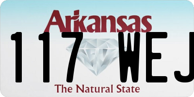 AR license plate 117WEJ