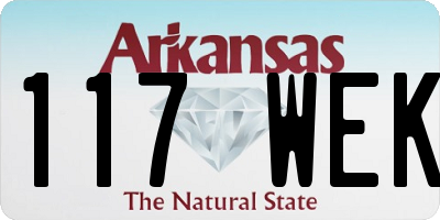 AR license plate 117WEK
