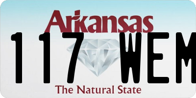 AR license plate 117WEM
