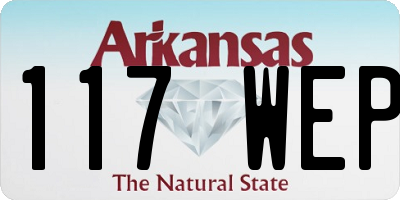 AR license plate 117WEP