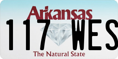 AR license plate 117WES