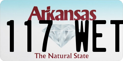 AR license plate 117WET