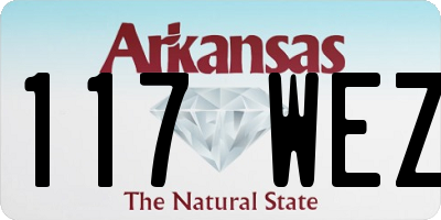 AR license plate 117WEZ