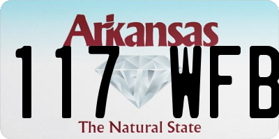 AR license plate 117WFB