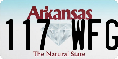 AR license plate 117WFG