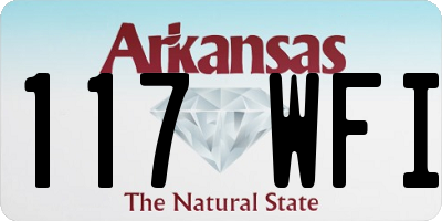 AR license plate 117WFI