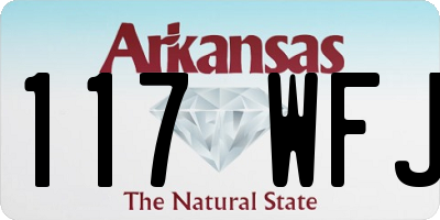AR license plate 117WFJ