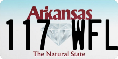 AR license plate 117WFL