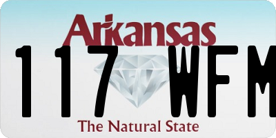 AR license plate 117WFM