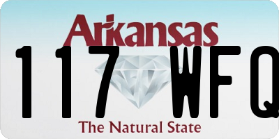 AR license plate 117WFQ
