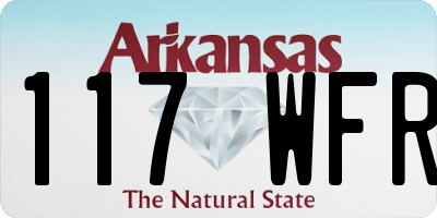AR license plate 117WFR