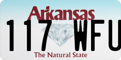 AR license plate 117WFU