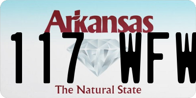 AR license plate 117WFW
