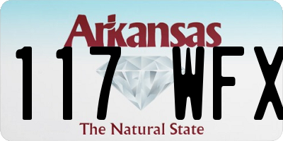 AR license plate 117WFX
