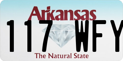 AR license plate 117WFY