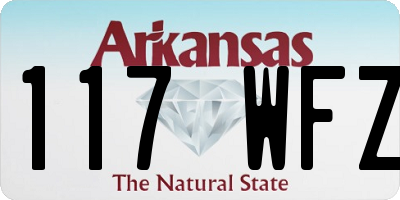 AR license plate 117WFZ