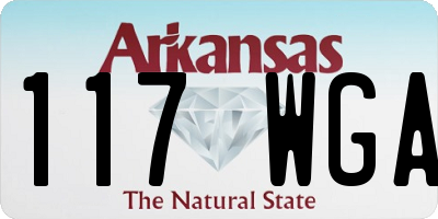 AR license plate 117WGA