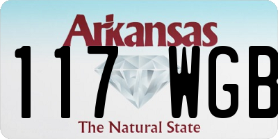 AR license plate 117WGB