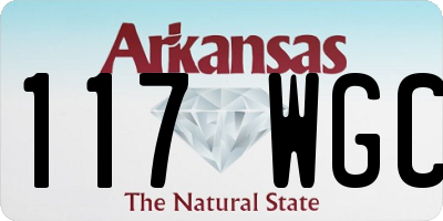 AR license plate 117WGC