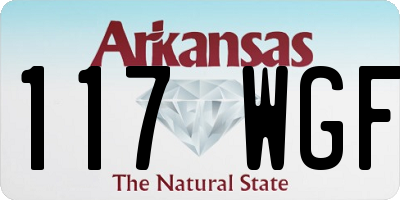 AR license plate 117WGF