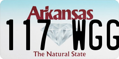 AR license plate 117WGG