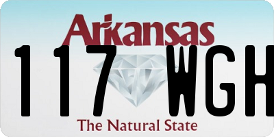 AR license plate 117WGH