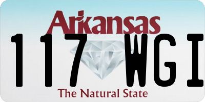 AR license plate 117WGI