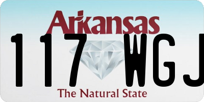AR license plate 117WGJ