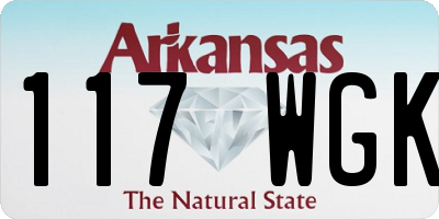 AR license plate 117WGK