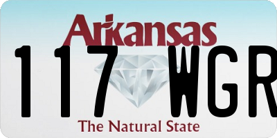 AR license plate 117WGR