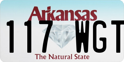 AR license plate 117WGT