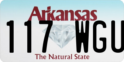 AR license plate 117WGU