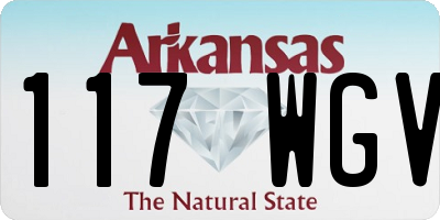 AR license plate 117WGV